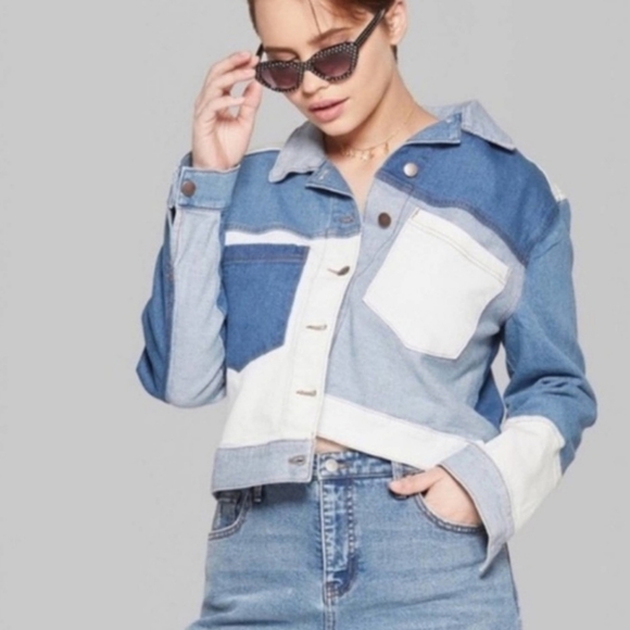 wild fable Jackets & Blazers - Wild Fable Patchwork Denim Jacket